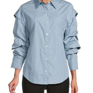 Derek Lam 10 Crosby Women's Marley Ruched Sleeve Shirt